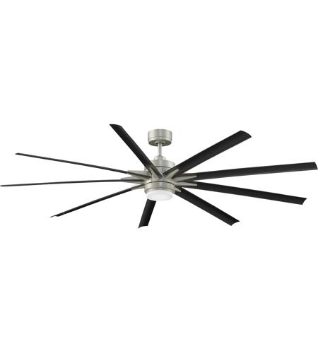 Odyn 84 84 Inch Brushed Nickel With Black Blades Ceiling Fan