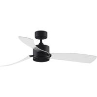 SculptAire 52 inch Black with Clear Blades Indoor/Outdoor Ceiling Fan