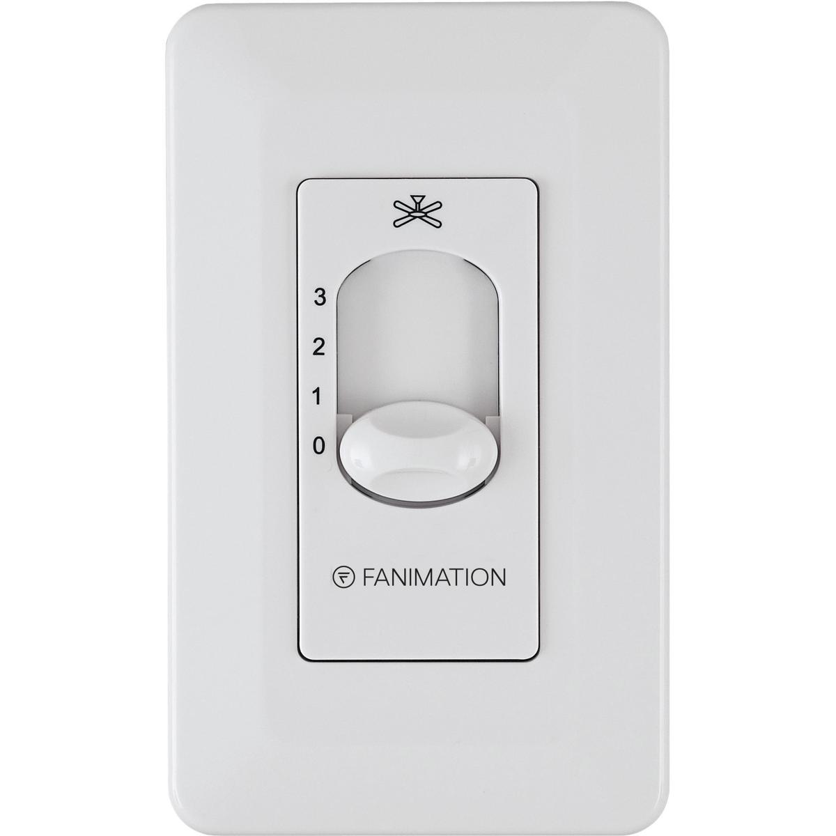 Fanimation CW7WH Controls White Fan Wall Control, Non-Reversing