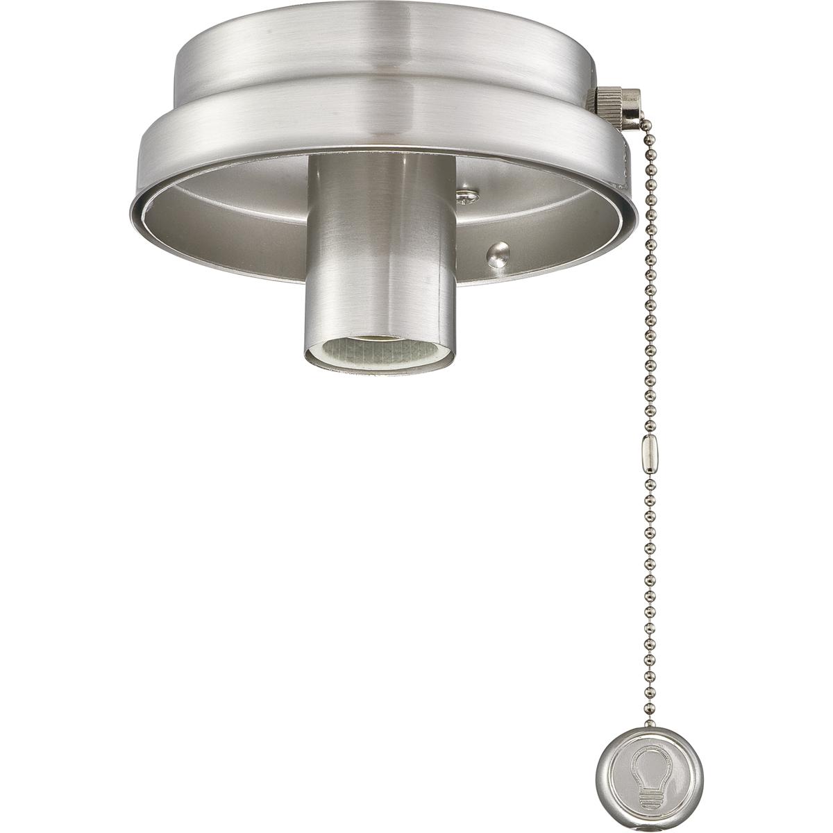 Fanimation F6BN Fitters 1 Light Brushed Nickel Fan Light