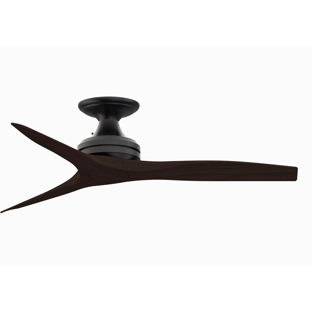Fanimation FP6721BBL-48DWA-F Spitfire 48 inch Black with Dark Walnut Blades Indoor/Outdoor Ceiling Fan, Kit