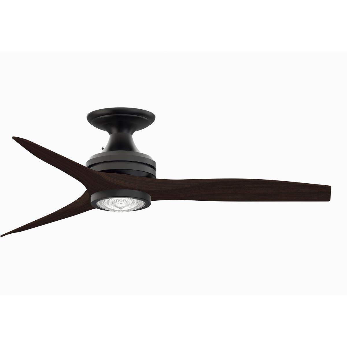 Fanimation FP6721BBL-48DWA-LK-F Spitfire 48 inch Black with Dark Walnut Blades Indoor/Outdoor Ceiling Fan, Kit