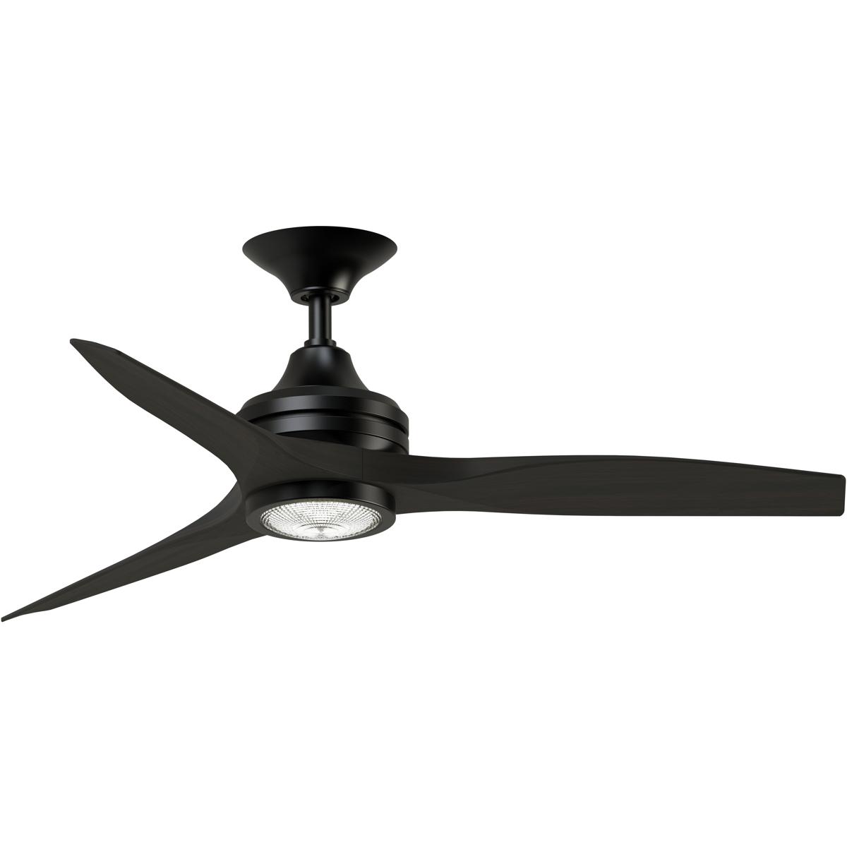 Fanimation FP6721BBL-48DWA-LK Spitfire 48 inch Black with Dark Walnut Blades Indoor/Outdoor Ceiling Fan, Kit
