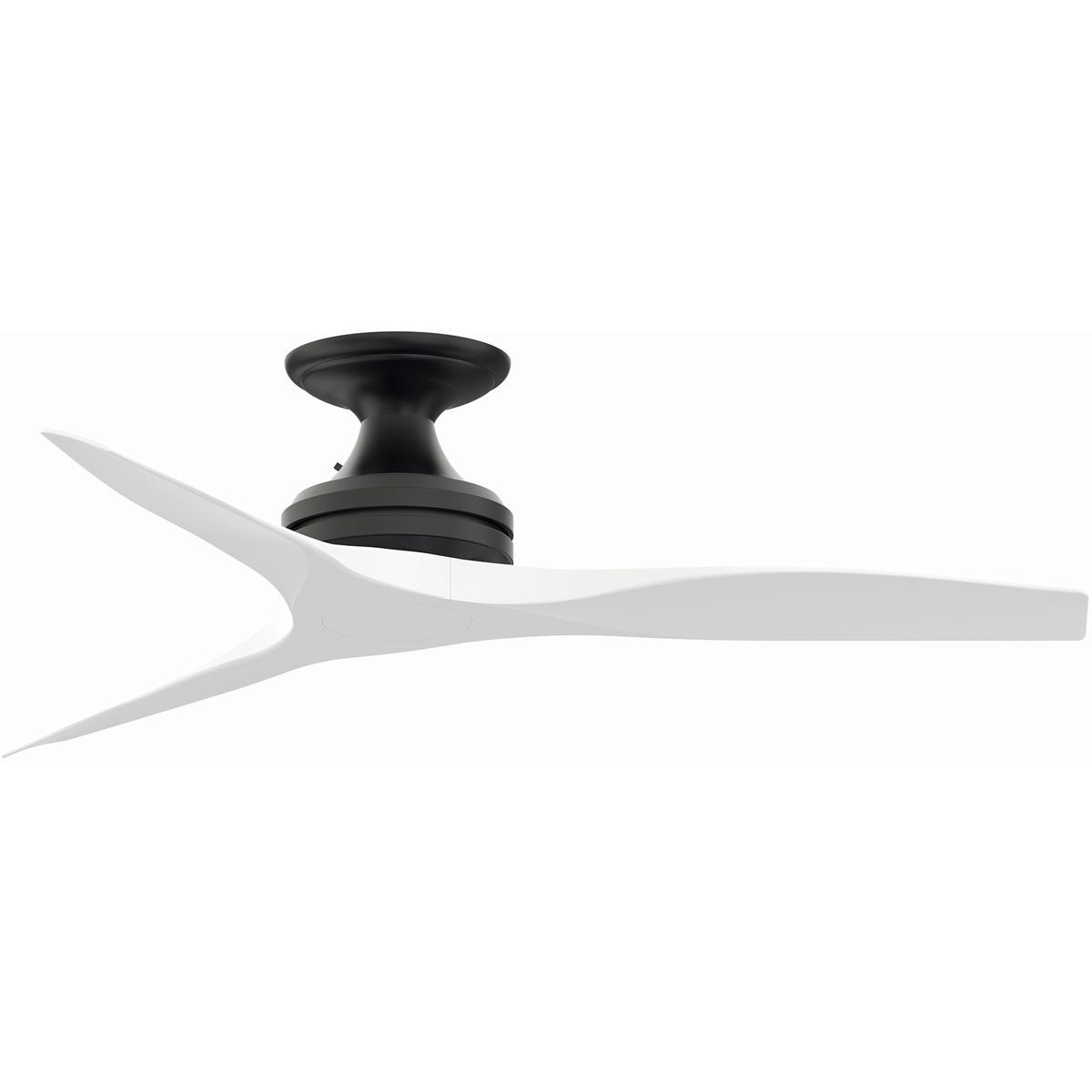 Fanimation FP6721BBL-48MW-F Spitfire 48 inch Black with Matte White Blades Indoor/Outdoor Ceiling Fan, Kit