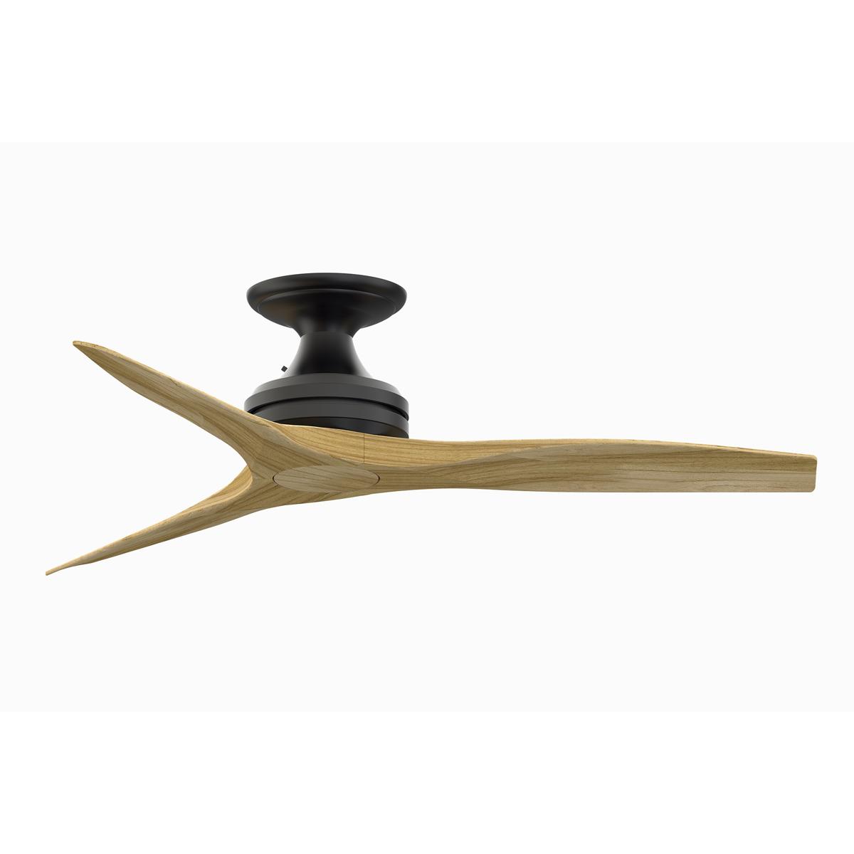 Fanimation FP6721BBL-48N Spitfire 48 inch Black with Natural Blades Indoor/Outdoor Ceiling Fan, Kit