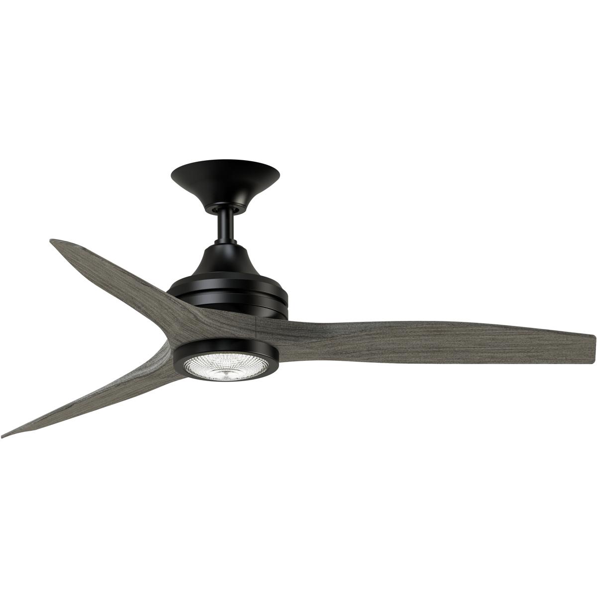 Fanimation FP6721BBL-48WE Spitfire 48 inch Black with Weathered Wood Blades Indoor/Outdoor Ceiling Fan, Kit