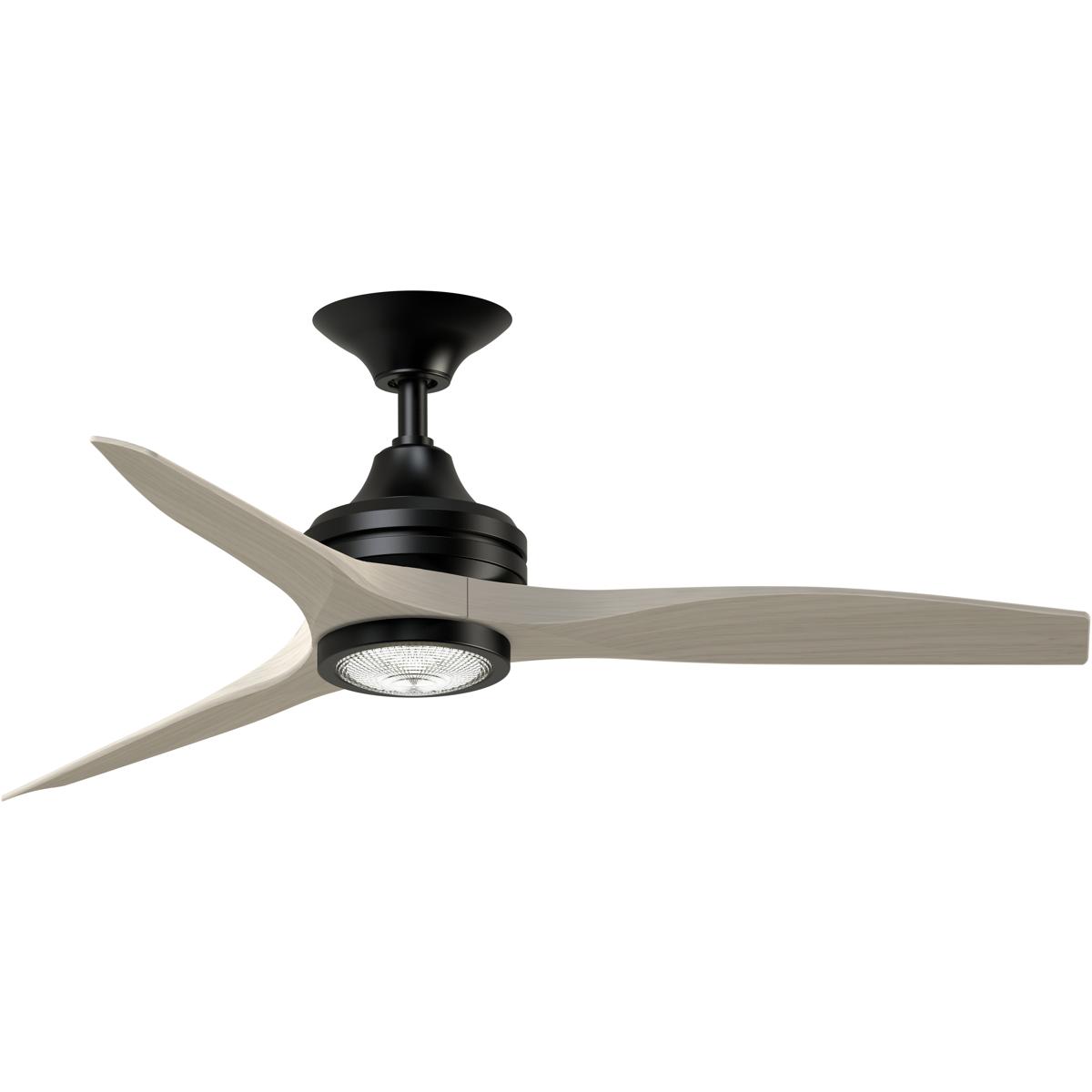 Fanimation FP6721BBL-48WW-LK Spitfire 48 inch Black with White Washed Blades Indoor/Outdoor Ceiling Fan, Kit