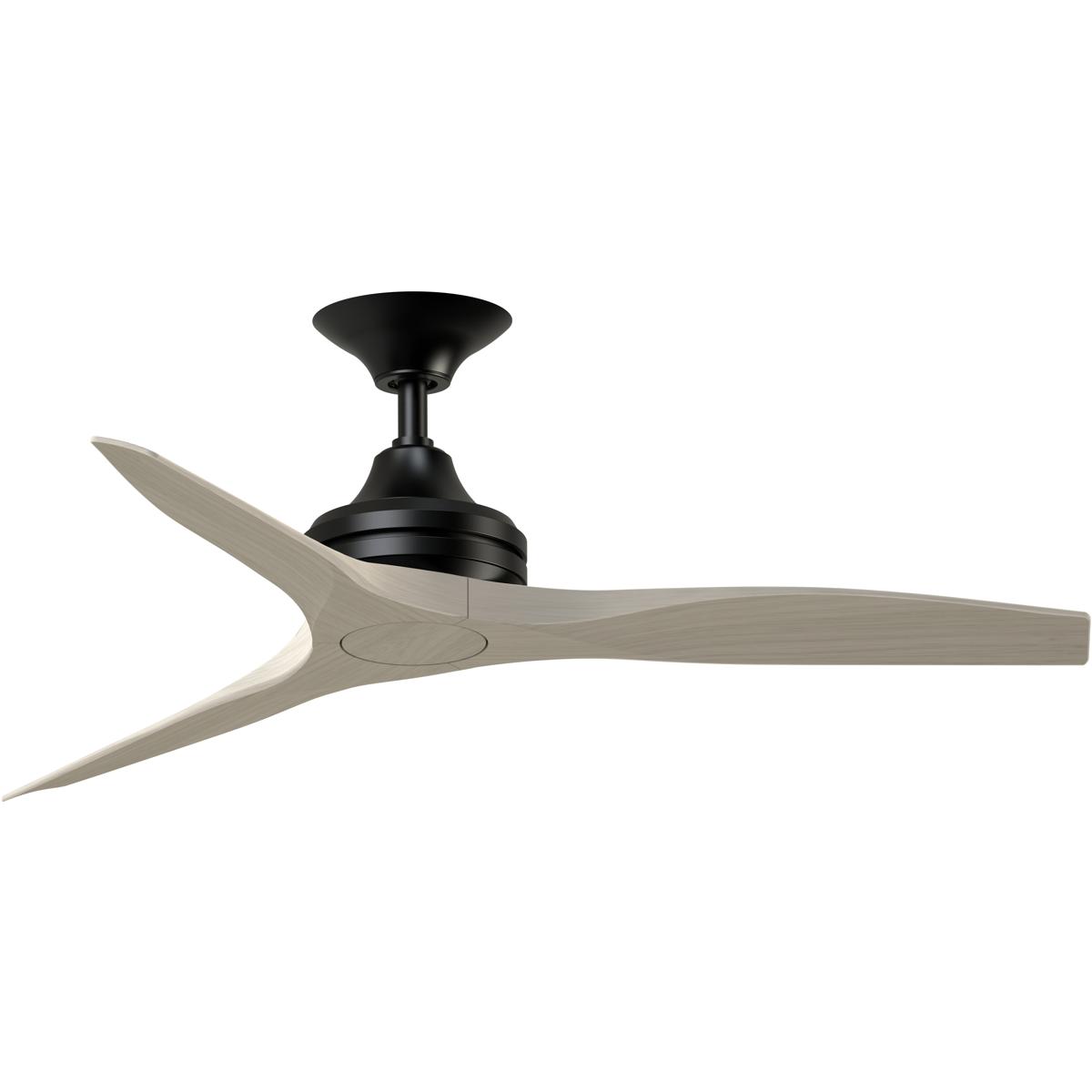 Fanimation FP6721BBL-48WW Spitfire 48 inch Black with White Washed Blades Indoor/Outdoor Ceiling Fan, Kit