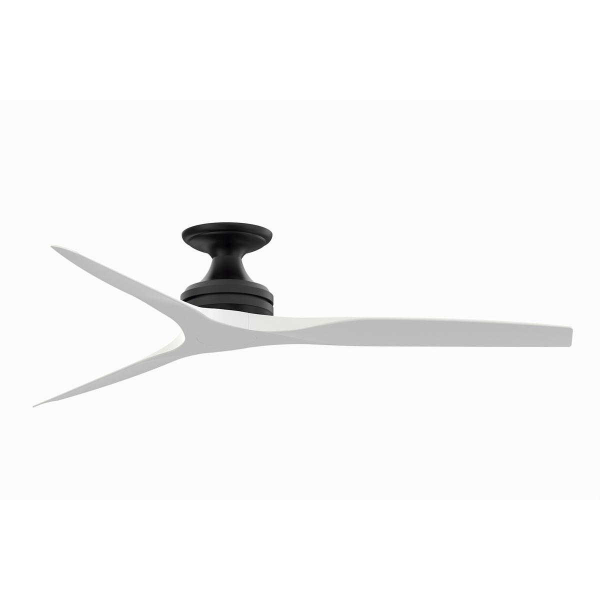 Fanimation FP6721BBL-60MW-F Spitfire 60 inch Black with Matte White Blades Indoor/Outdoor Ceiling Fan, Kit