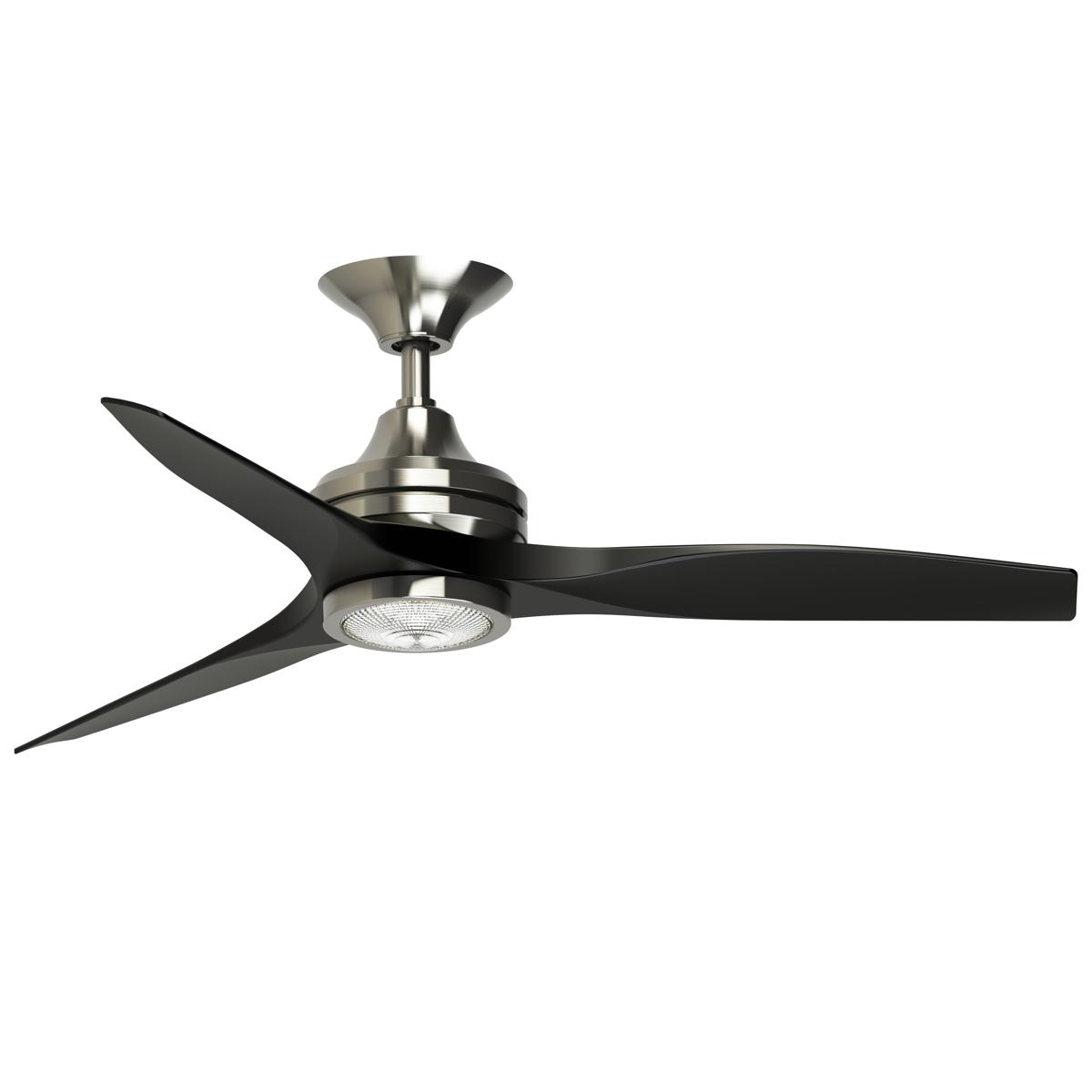 Fanimation FP6721BBN-48BL-LK Spitfire 48 inch Brushed Nickel with Black Blades Indoor/Outdoor Ceiling Fan, Kit