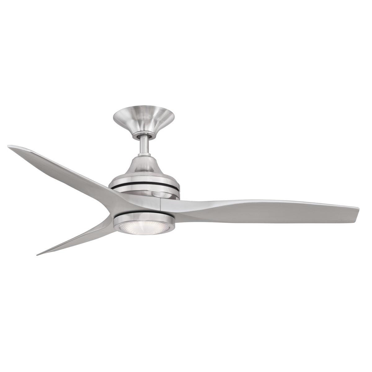 Fanimation FP6721BBN-48BN Spitfire 48 inch Brushed Nickel Indoor/Outdoor Ceiling Fan, Kit