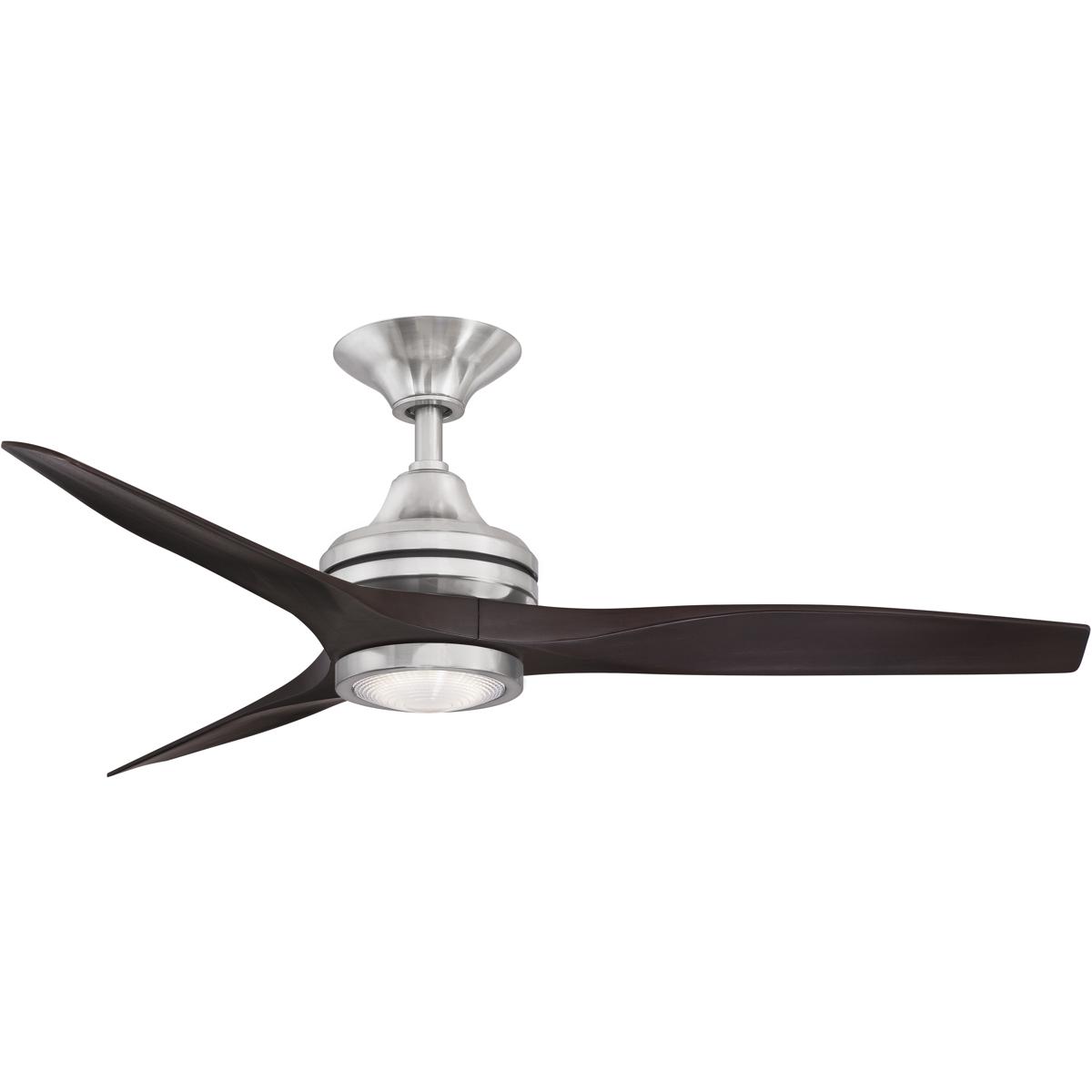 Fanimation FP6721BBN-48DWA Spitfire 48 inch Brushed Nickel with Dark Walnut Blades Indoor/Outdoor Ceiling Fan, Kit