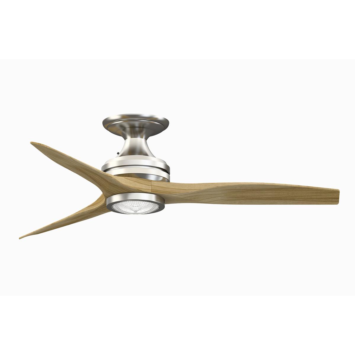 Fanimation FP6721BBN-48N Spitfire 48 inch Brushed Nickel with Natural Blades Indoor/Outdoor Ceiling Fan, Kit