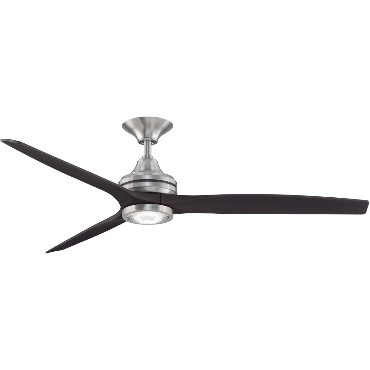 Fanimation FP6721BBN-60DWA-LK Spitfire 60 inch Brushed Nickel with Dark Walnut Blades Indoor/Outdoor Ceiling Fan, Kit