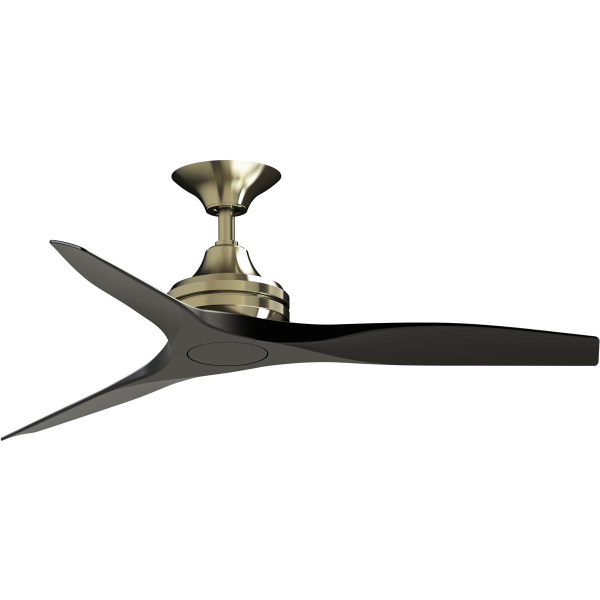 Fanimation FP6721BBS-48BL Spitfire 48 inch Brushed Satin Brass with Black Blades Indoor/Outdoor Ceiling Fan, Kit