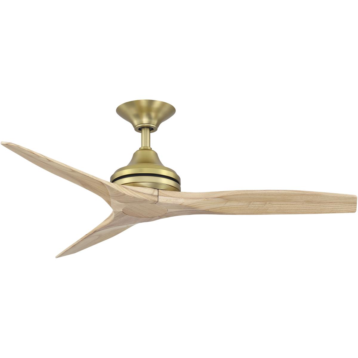 Fanimation FP6721BBS-48N Spitfire 48 inch Brushed Satin Brass with Natural Blades Indoor/Outdoor Ceiling Fan, Kit