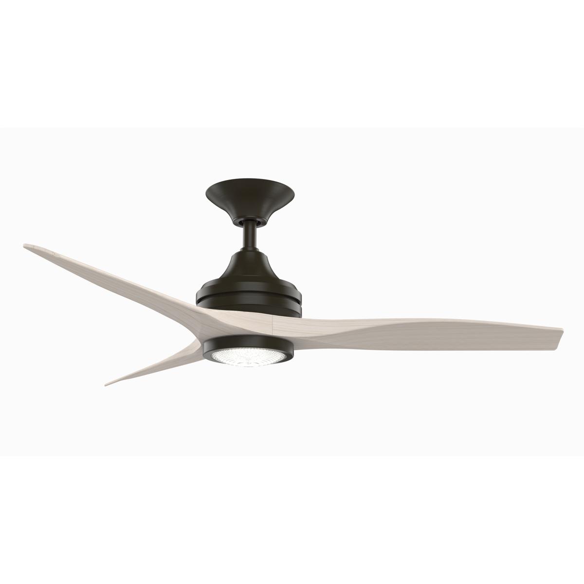 Fanimation FP6721BDZ-48WW-LK Spitfire 48 inch Dark Bronze with White Washed Blades Indoor/Outdoor Ceiling Fan, Kit