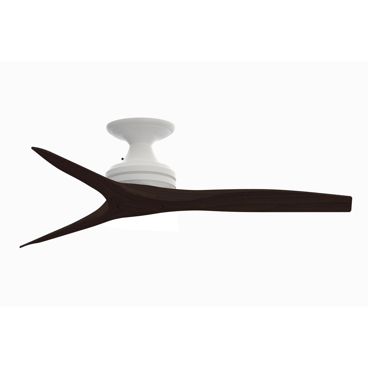 Fanimation FP6721BMW-48DWA-F Spitfire 48 inch Matte White with Dark Walnut Blades Indoor/Outdoor Ceiling Fan, Kit