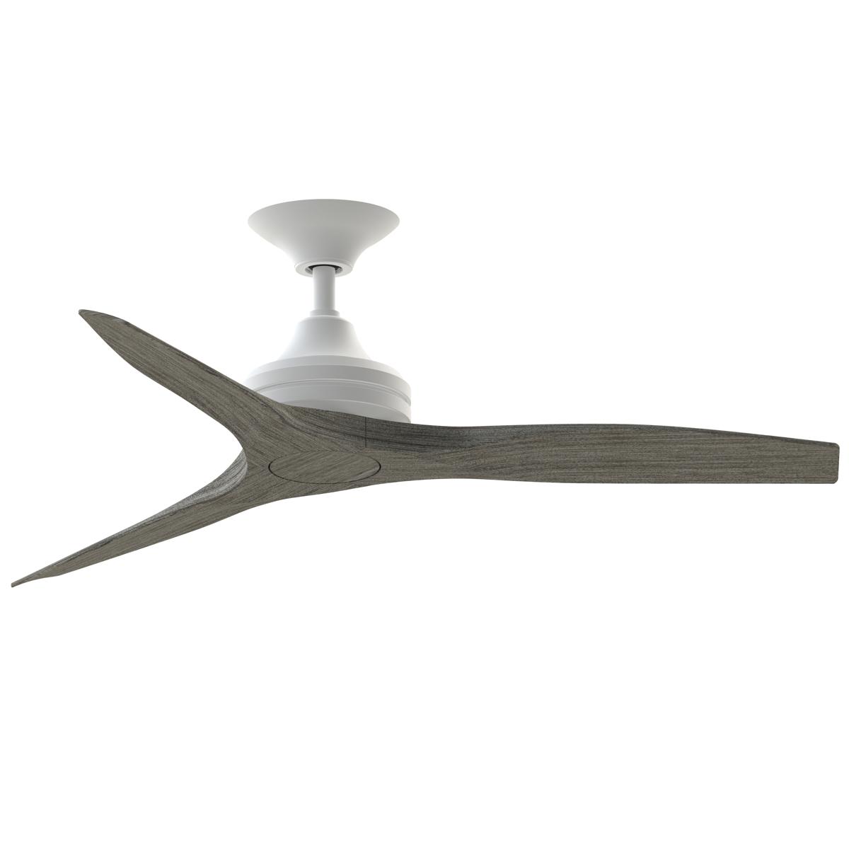 Fanimation FP6721BMW-48WE Spitfire 48 inch Matte White with Weathered Wood Blades Indoor/Outdoor Ceiling Fan, Kit