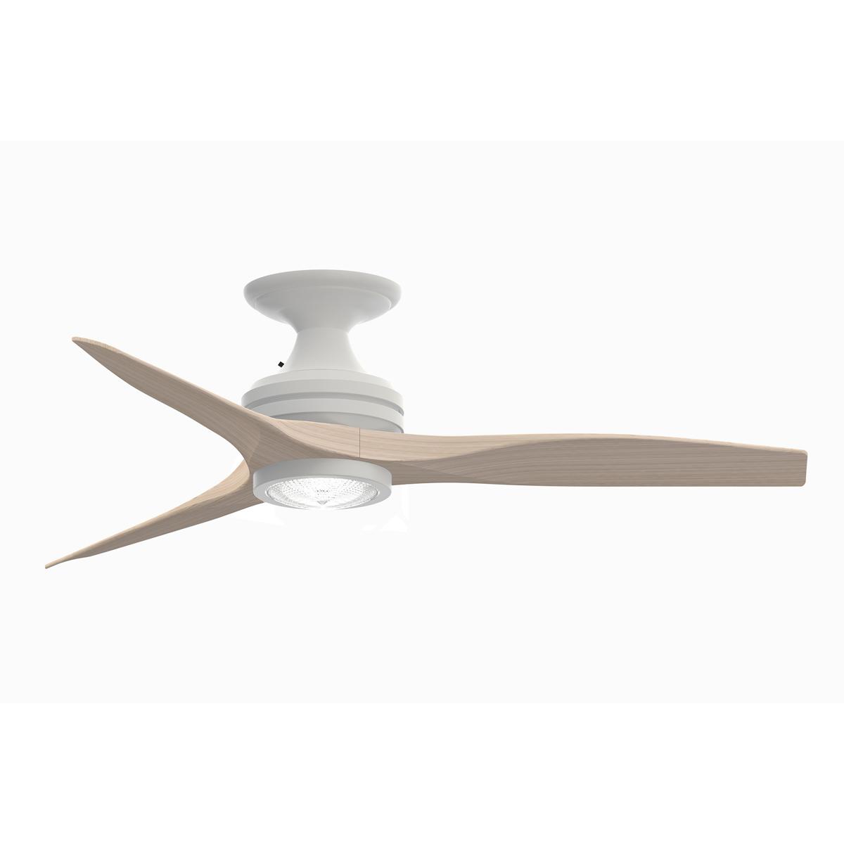 Fanimation FP6721BMW-48WW-LK-F Spitfire 48 inch Matte White with White Washed Blades Indoor/Outdoor Ceiling Fan, Kit