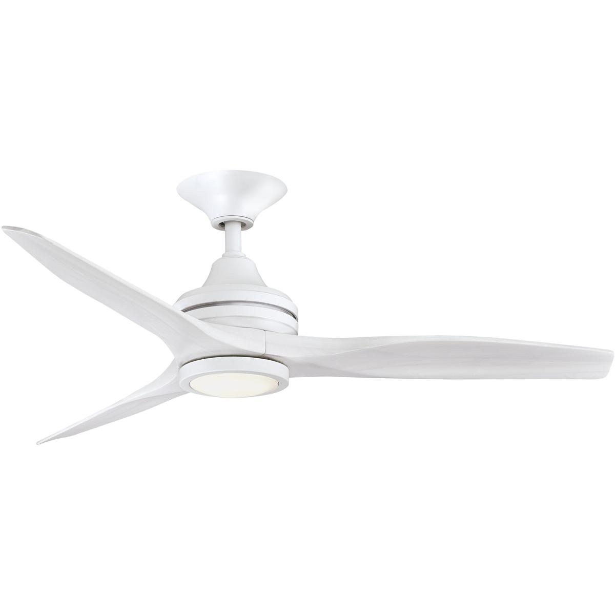 Fanimation FP6721BMW-48WW-LK Spitfire 48 inch Matte White with White Washed Blades Indoor/Outdoor Ceiling Fan, Kit