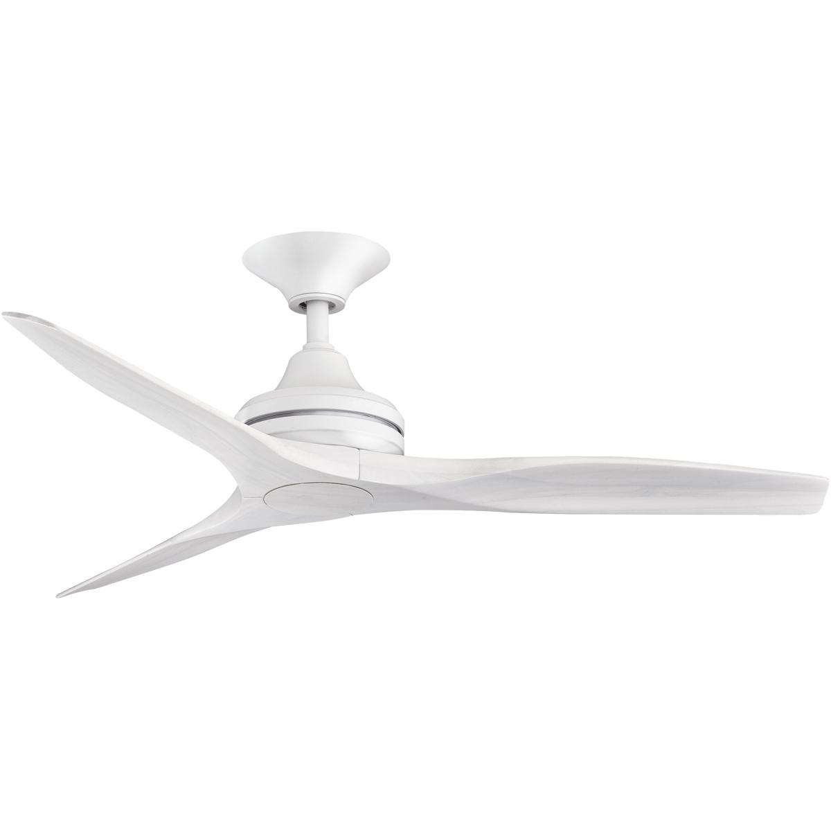 Fanimation FP6721BMW-48WW Spitfire 48 inch Matte White with White Washed Blades Indoor/Outdoor Ceiling Fan, Kit