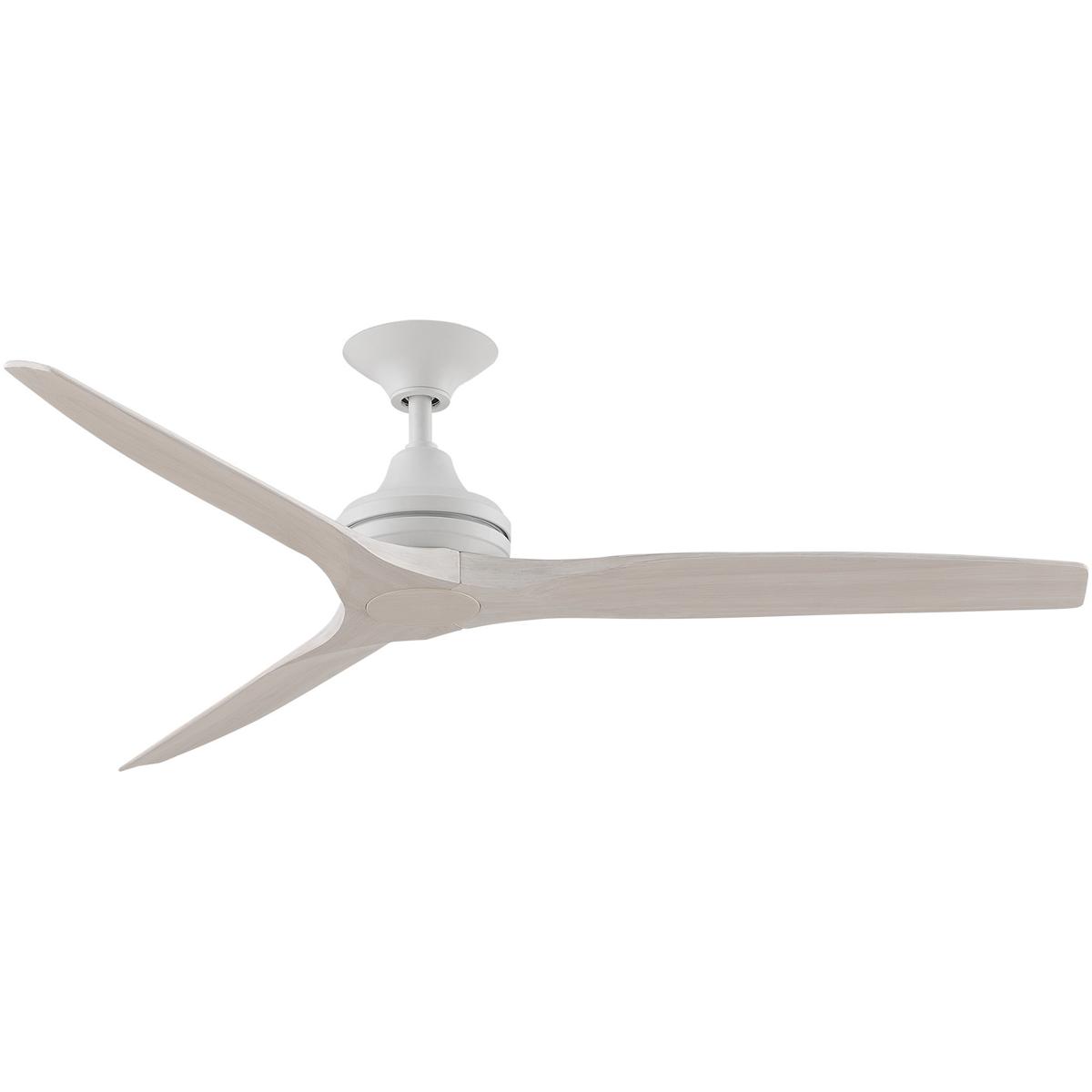 Fanimation FP6721BMW-60WW Spitfire 60 inch Matte White with White Washed Blades Indoor/Outdoor Ceiling Fan, Kit