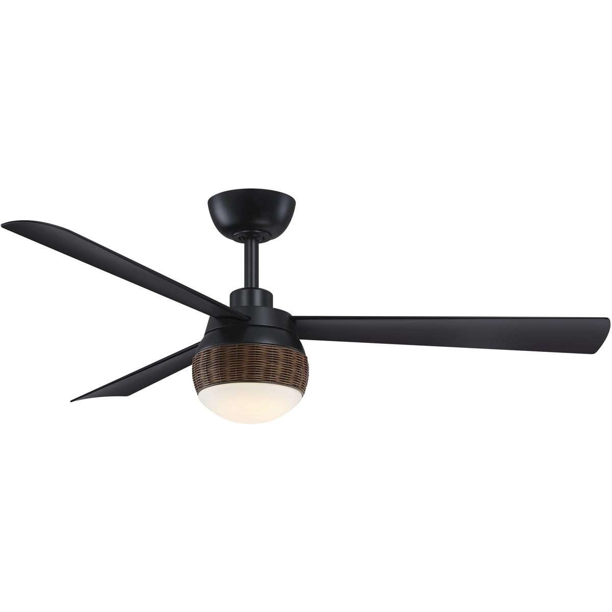 Fanimation FP6837BL Paget 52 inch Black Ceiling Fan