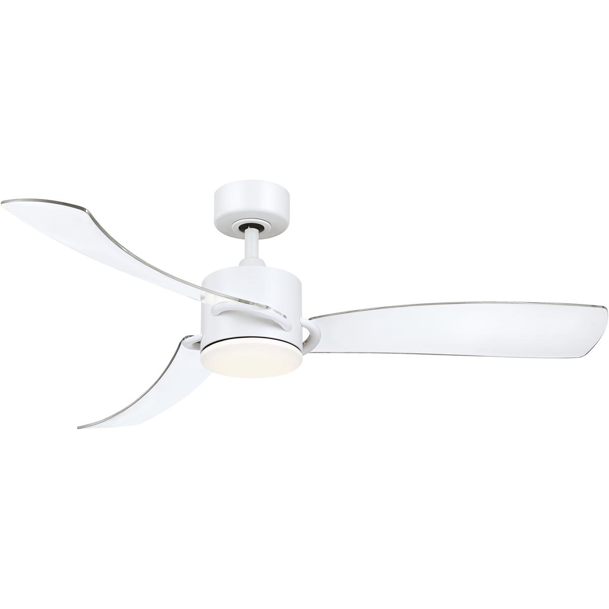 Fanimation FP8511MW SculptAire 52 inch Matte White with Clear Blades Ceiling Fan