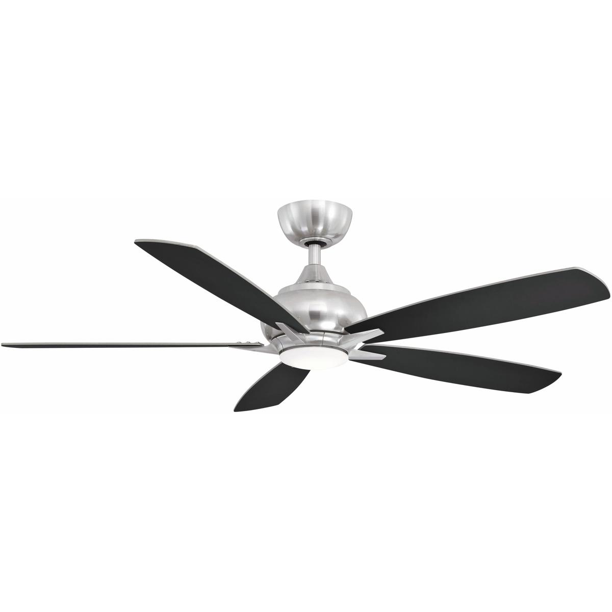 Fanimation FP8533BN Doren 52 inch Brushed Nickel with Brushed Nickel/Black Blades Ceiling Fan