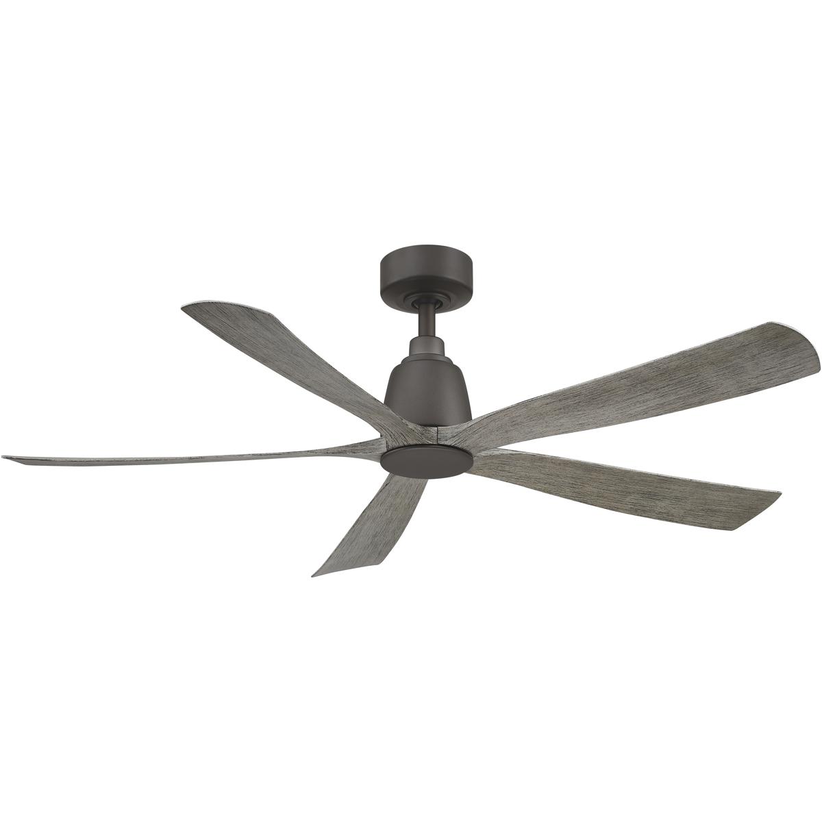 Fanimation FPD5534GR Kute5 52 52 inch Matte Greige with Weathered Wood Blades Ceiling Fan