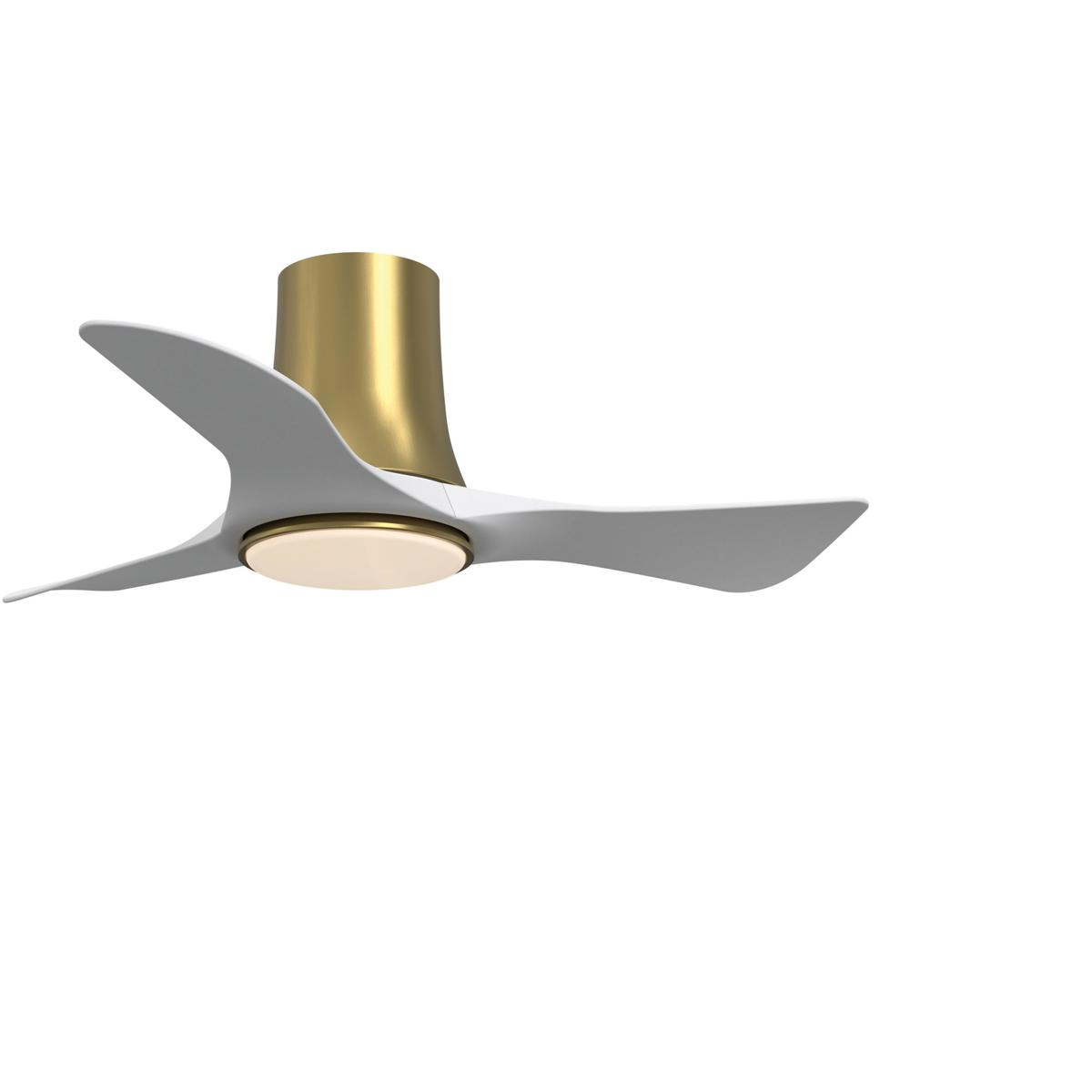 Fanimation FPD6638BSMW Corke 36 36 inch Brushed Satin Brass with Matte White Blades Ceiling Fan