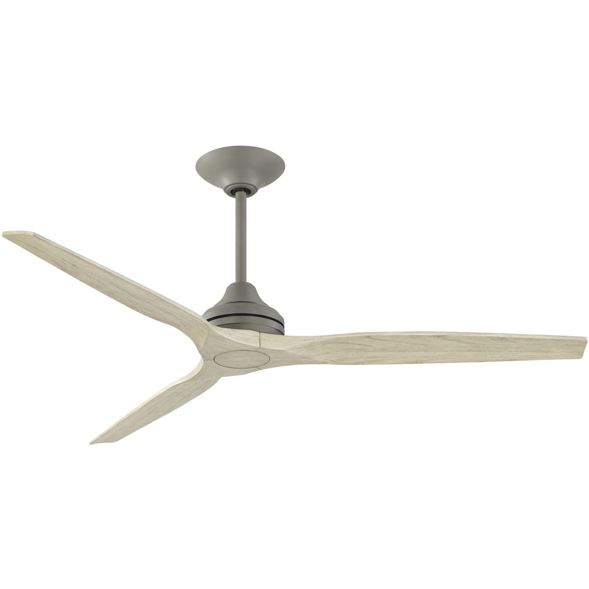 Fanimation FPD6721BAGP-64LO Spitfire 64 inch Antique Graphite with Light Oak Blades Indoor/Outdoor Smart Ceiling Fan in 14, Kit