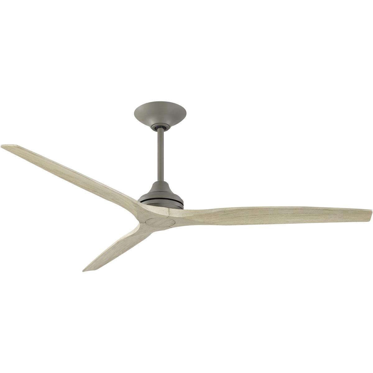 Fanimation FPD6721BAGP-72LO Spitfire 72 inch Antique Graphite with Light Oak Blades Indoor/Outdoor Smart Ceiling Fan in 14, Kit