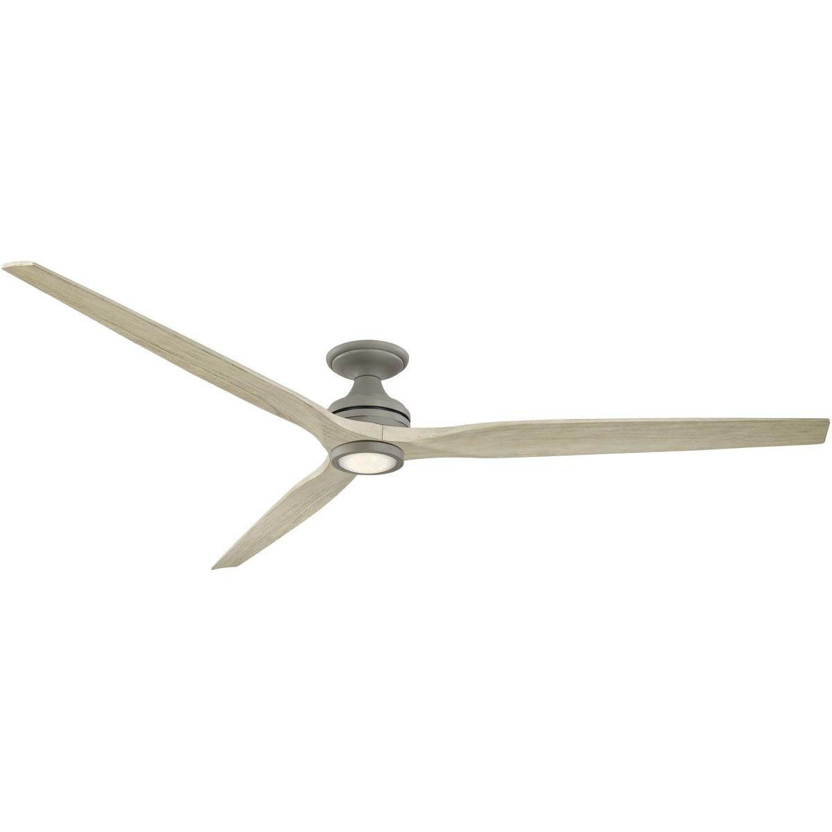 Fanimation FPD6721BAGP-84LO Spitfire 84 inch Antique Graphite with Light Oak Blades Indoor/Outdoor Smart Ceiling Fan in 14, Kit