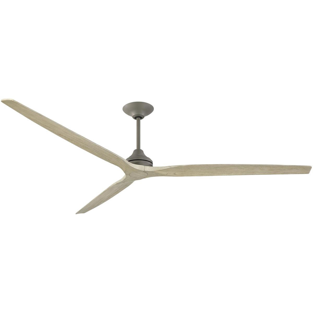 Fanimation FPD6721BAGP-96LO Spitfire 96 inch Antique Graphite with Light Oak Blades Indoor/Outdoor Smart Ceiling Fan in 14, Kit