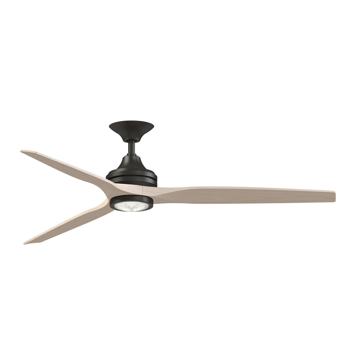 Fanimation FPD6721BDZ-64WW-LK Spitfire 64 inch Dark Bronze with White Washed Blades Indoor/Outdoor Smart Ceiling Fan in 14, Kit