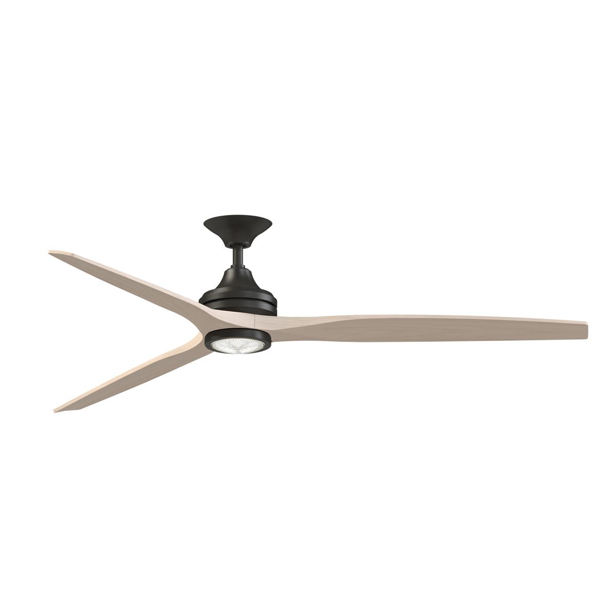 Fanimation FPD6721BDZ-72WW-LK Spitfire 72 inch Dark Bronze with White Washed Blades Indoor/Outdoor Smart Ceiling Fan in 14, Kit