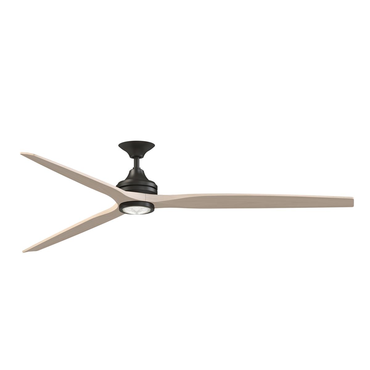 Fanimation FPD6721BDZ-84WW-LK Spitfire 84 inch Dark Bronze with White Washed Blades Indoor/Outdoor Smart Ceiling Fan in 14, Kit
