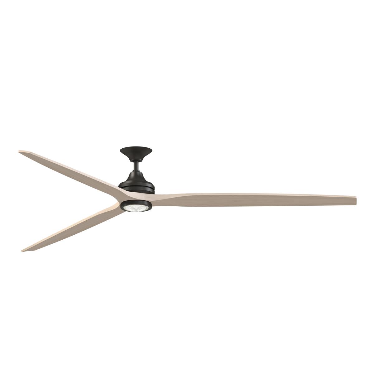 Fanimation FPD6721BDZ-96WW-LK Spitfire 96 inch Dark Bronze with White Washed Blades Indoor/Outdoor Smart Ceiling Fan in 14, Kit