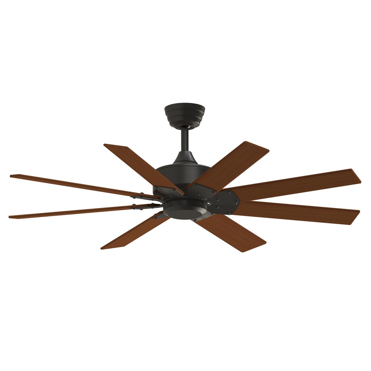 Fanimation FPD7912BDZ-52CY Levon Custom 52 inch Dark Bronze with Cherry Blades Indoor/Outdoor Smart Ceiling Fan in 14, 8, Kit