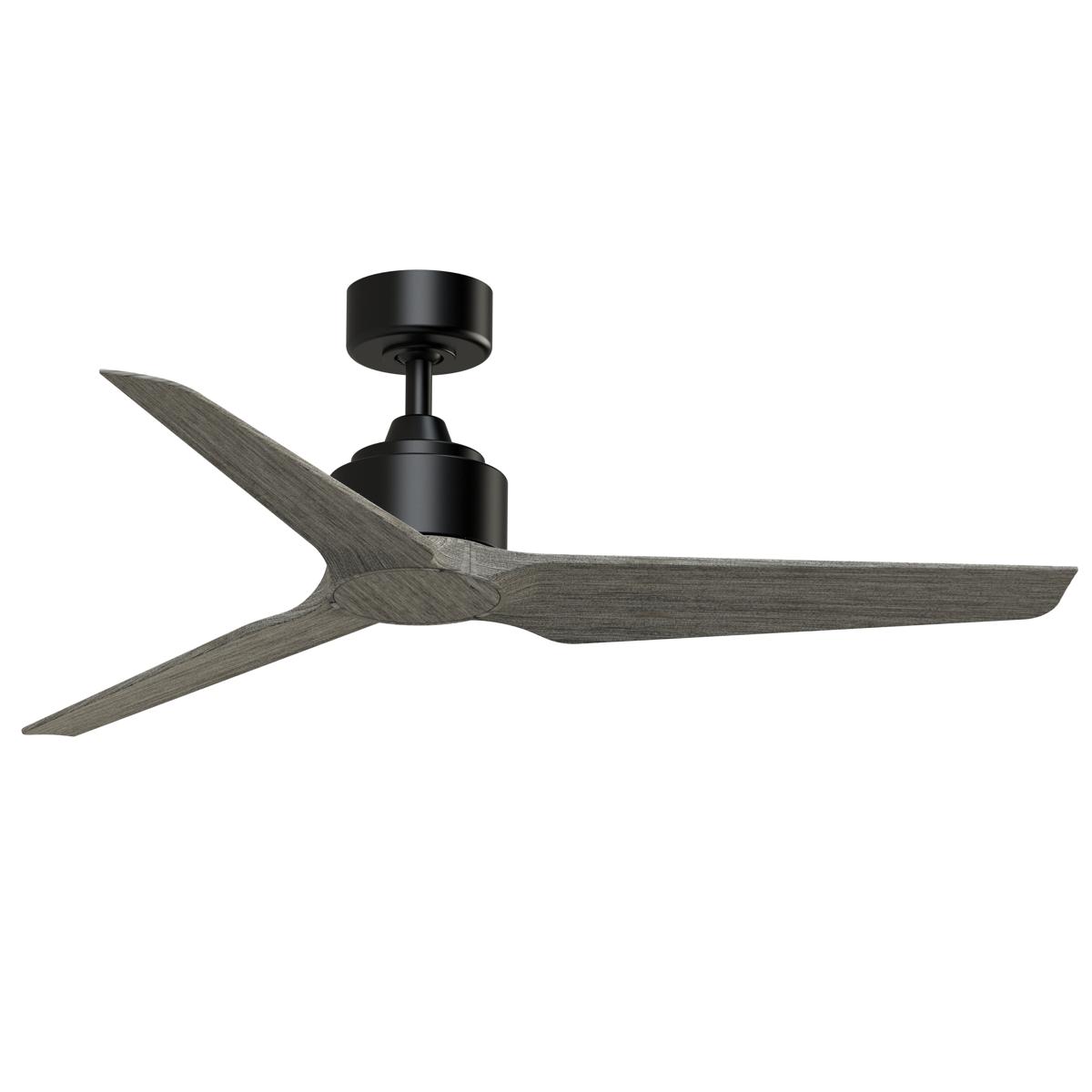 Fanimation FPD8514BLW-52WEW TriAire Custom 52 inch Black with Weathered Wood Blades Indoor/Outdoor Smart Ceiling Fan in 14, 3, Kit