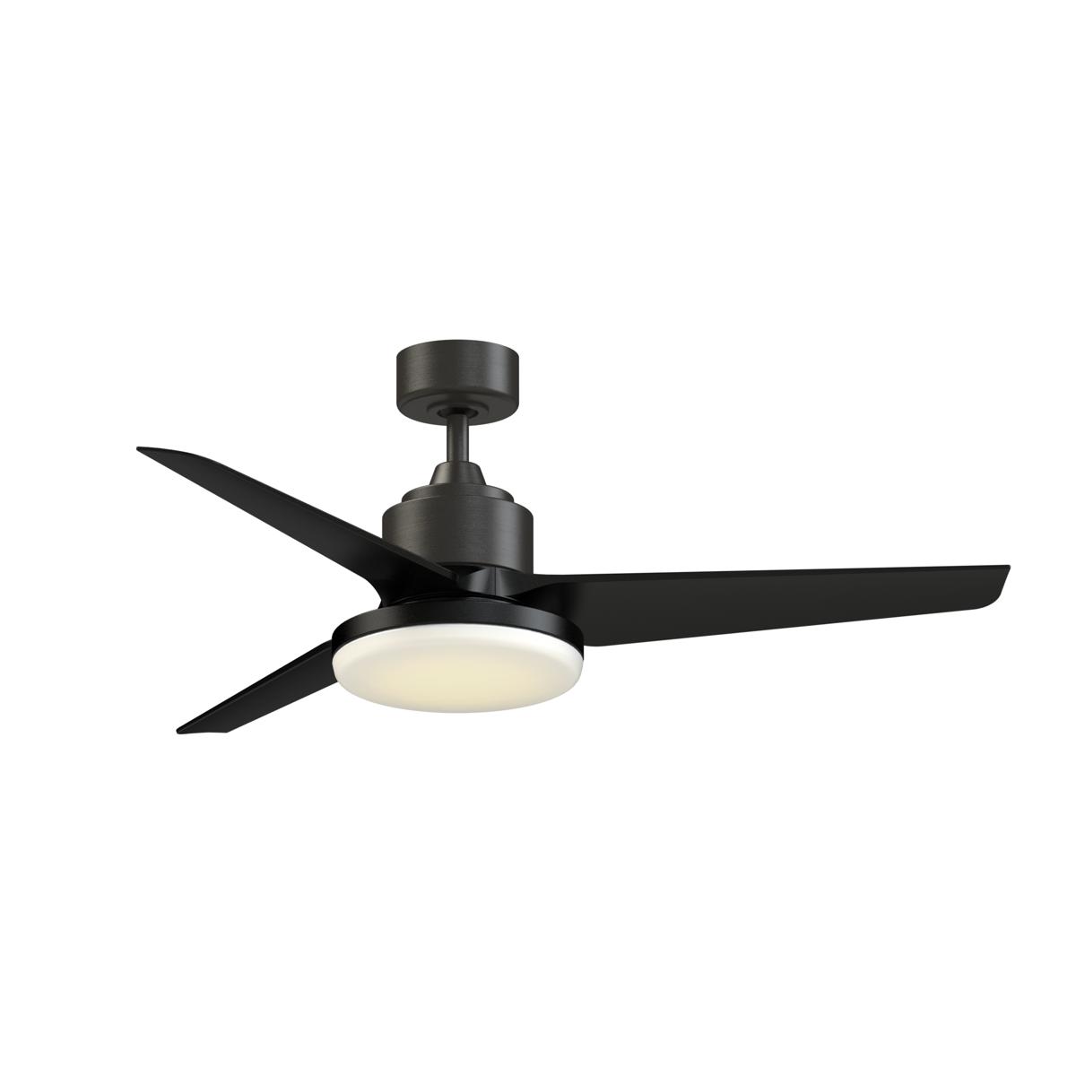 Fanimation FPD8514DZW-52BLW-12LK TriAire Custom 52 inch Dark Bronze with Black Blades Indoor/Outdoor Smart Ceiling Fan, Kit