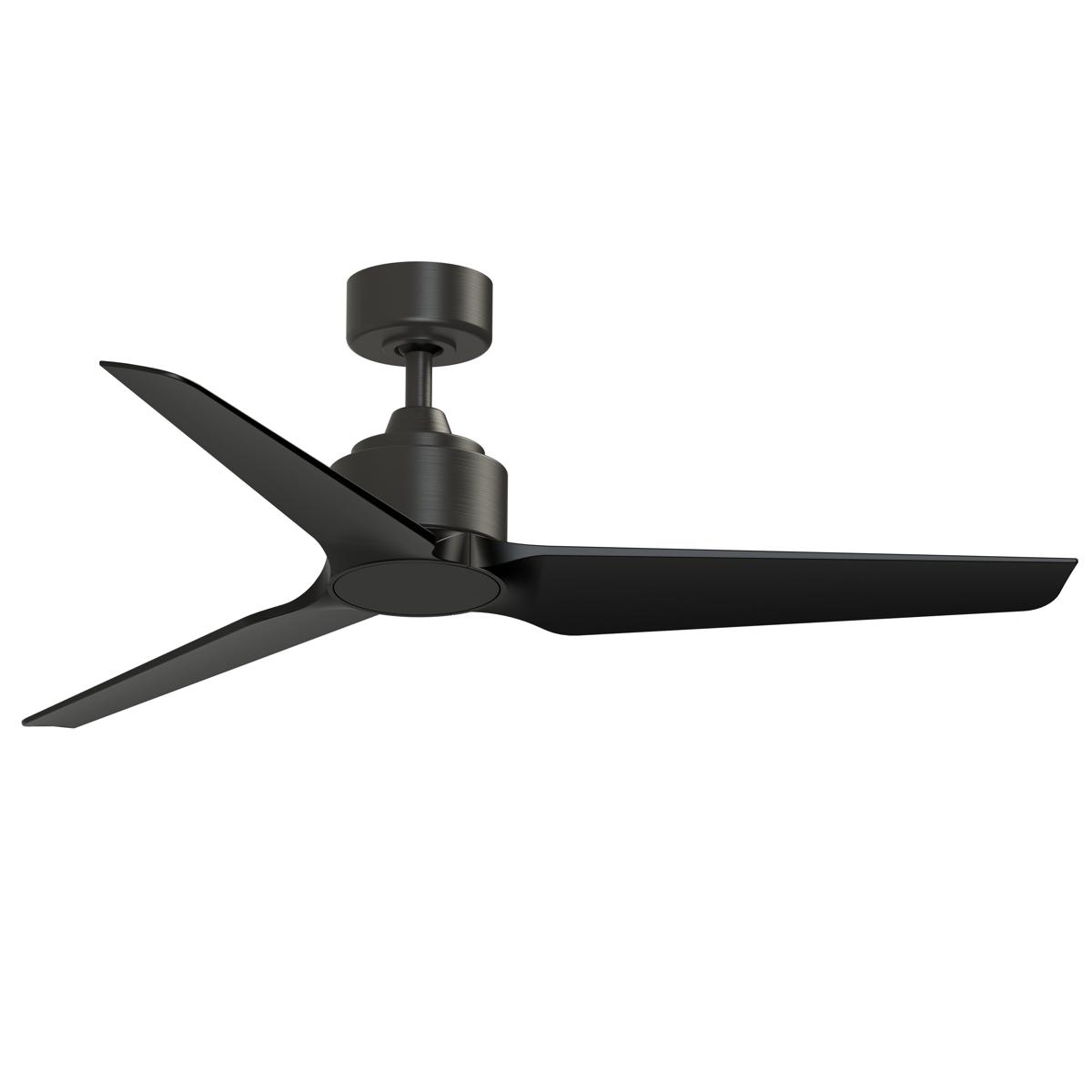 Fanimation FPD8514DZW-52BLW TriAire Custom 52 inch Dark Bronze with Black Blades Indoor/Outdoor Smart Ceiling Fan, Kit
