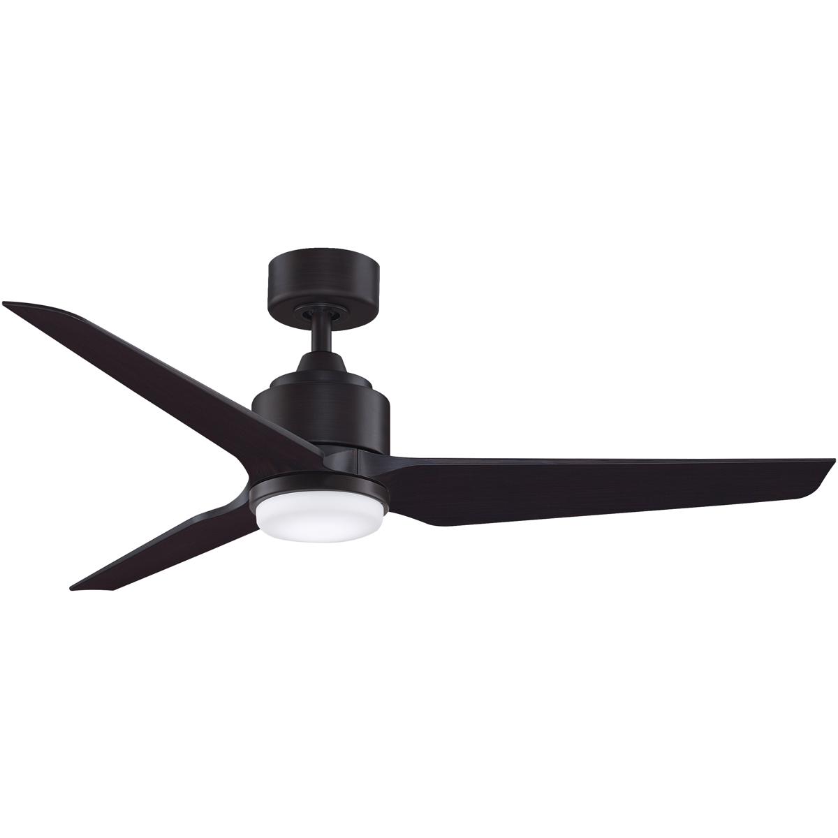 Fanimation FPD8514DZW-52DWAW-LK TriAire Custom 52 inch Dark Bronze with Dark Walnut Blades Indoor/Outdoor Smart Ceiling Fan, Kit