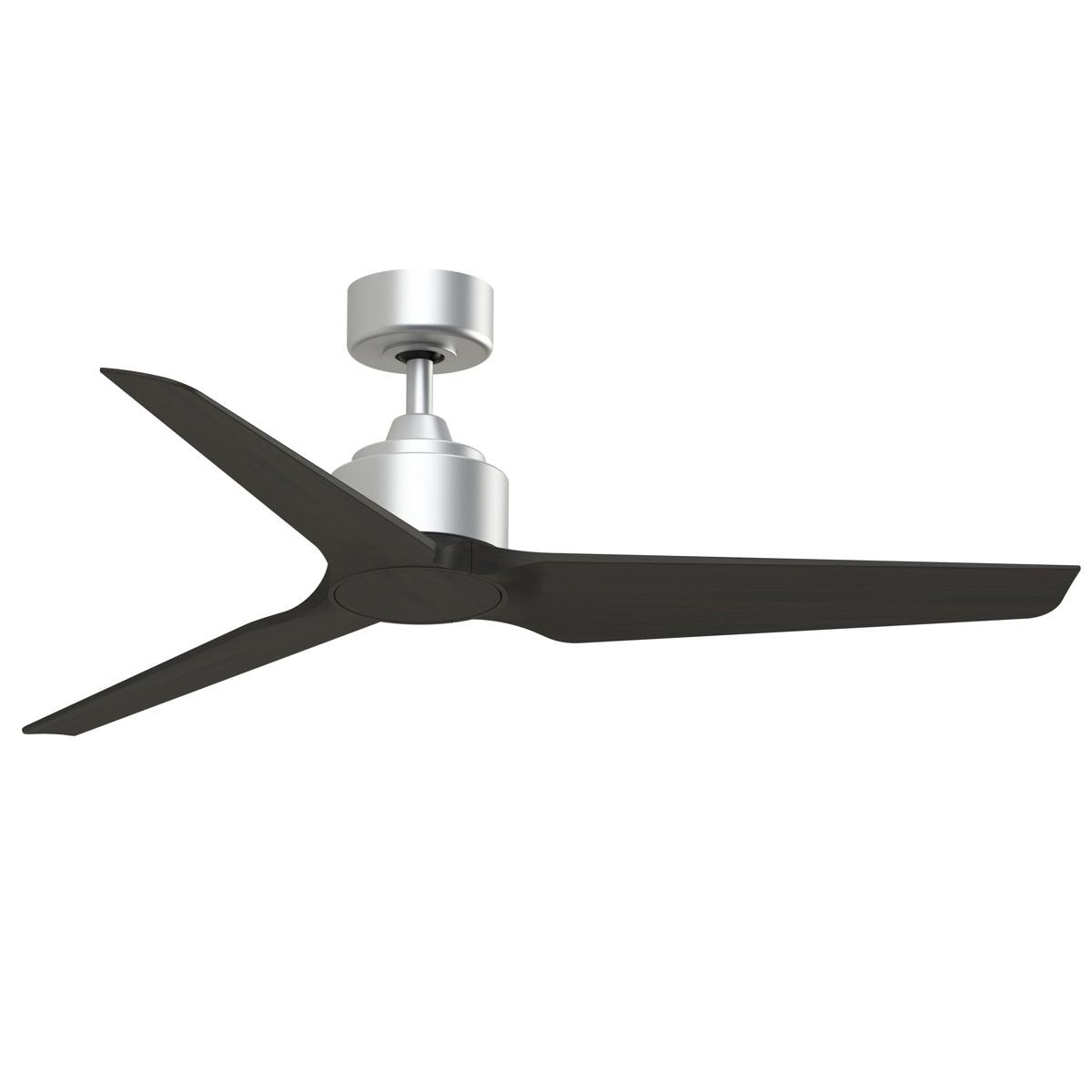 Fanimation FPD8514SLW-52DWAW TriAire Custom 52 inch Silver with Dark Walnut Blades Indoor/Outdoor Smart Ceiling Fan, Kit