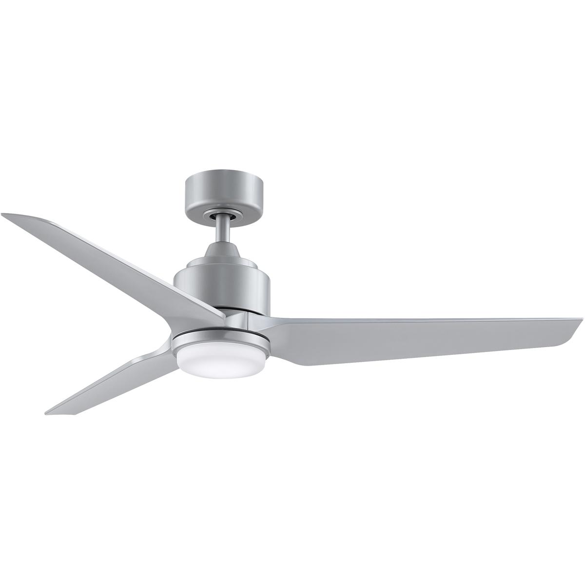 Fanimation FPD8514SLW-52SLW-LK TriAire Custom 52 inch Silver Indoor/Outdoor Smart Ceiling Fan, Kit