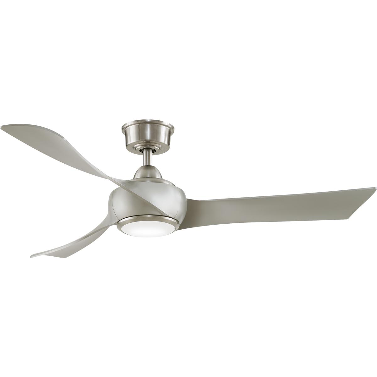 Fanimation FPD8530BN-52BN-LK Wrap Custom 52 inch Brushed Nickel Indoor/Outdoor Smart Ceiling Fan, Kit