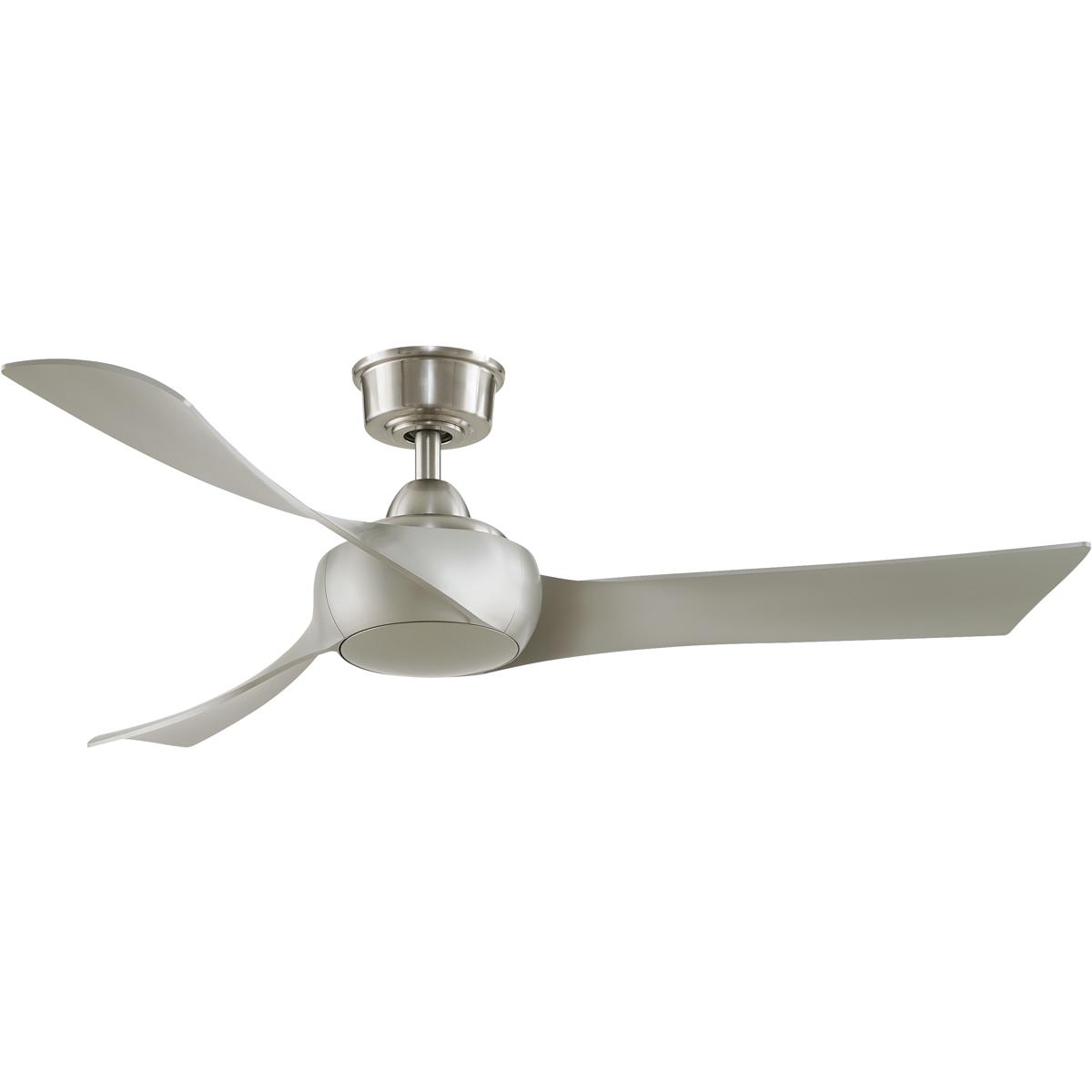 Fanimation FPD8530BN-52BN Wrap Custom 52 inch Brushed Nickel Indoor/Outdoor Smart Ceiling Fan, Kit