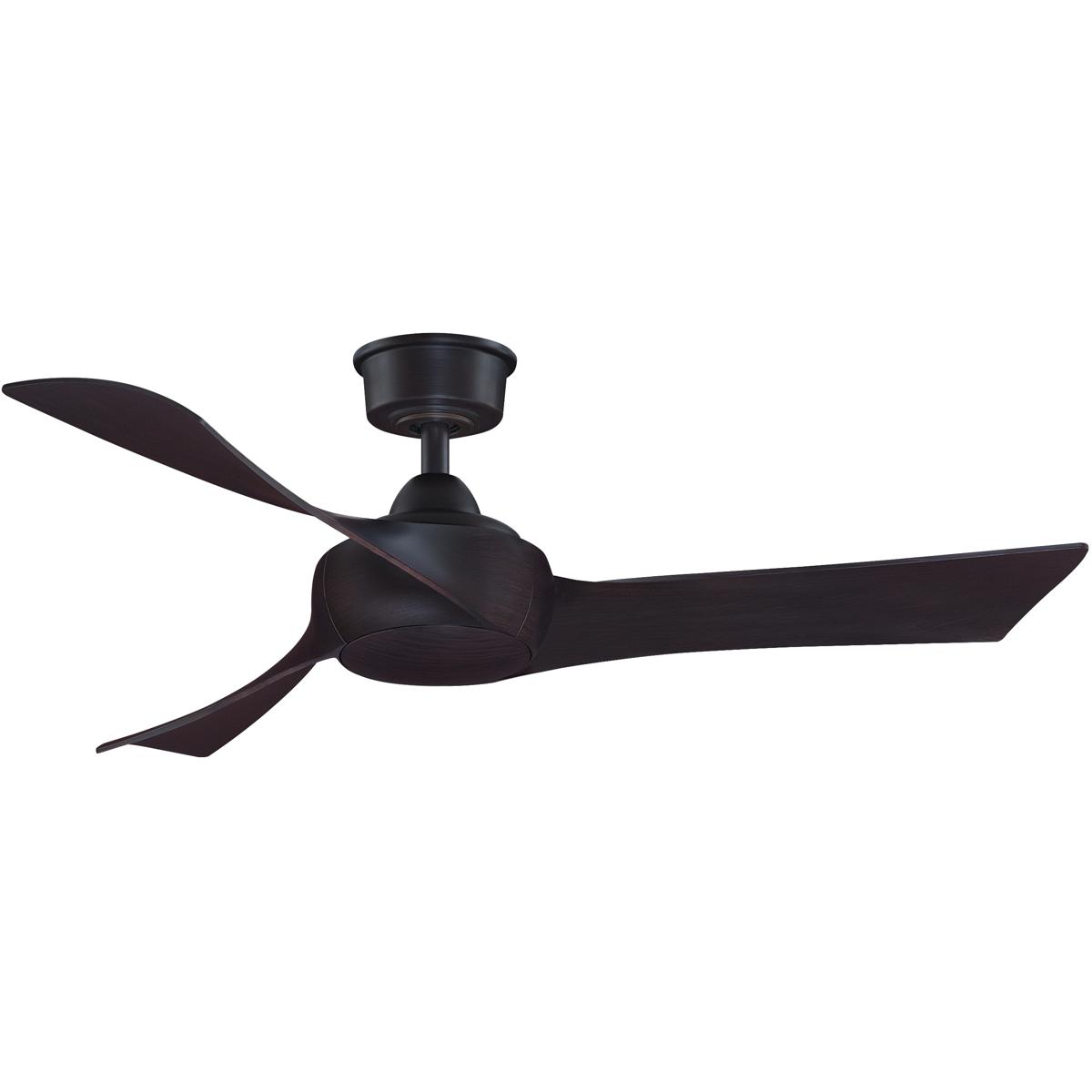 Fanimation FPD8530DZ-48DWA Wrap Custom 48 inch Dark Bronze with Dark Walnut Blades Indoor/Outdoor Smart Ceiling Fan, Kit
